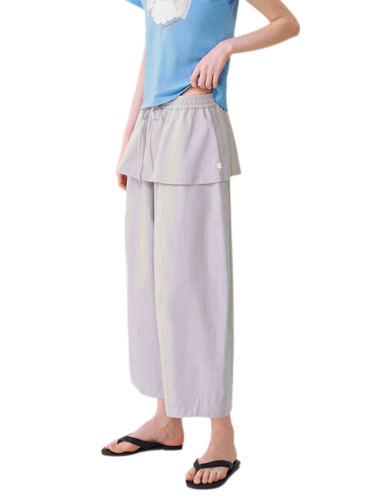 Layered Skirt Balloon Pants