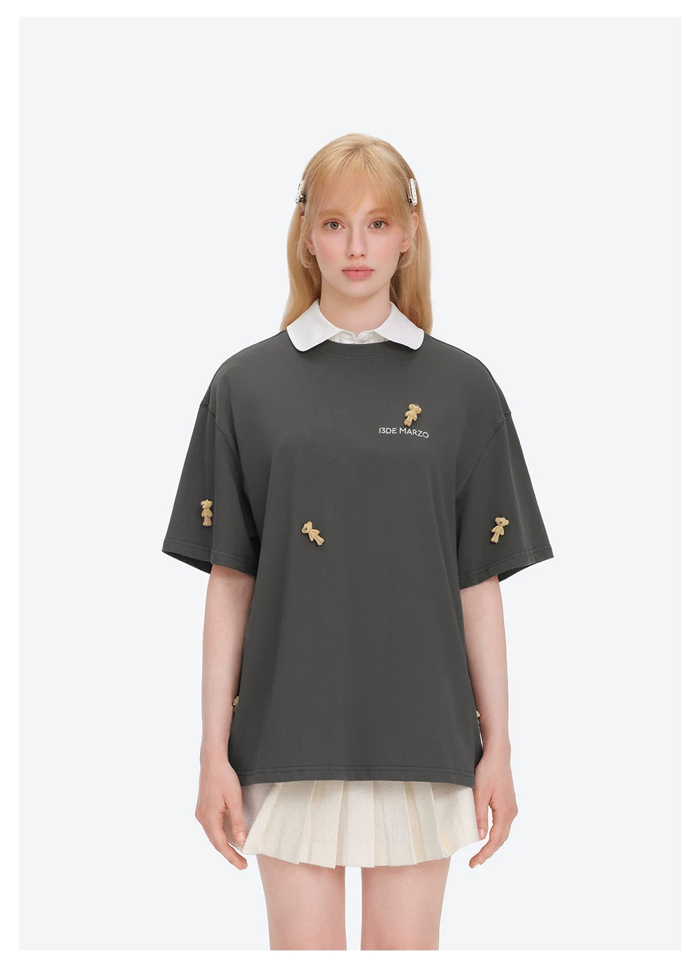 Unisex 2026 Spring/Summer Plush Bear T-Shirt