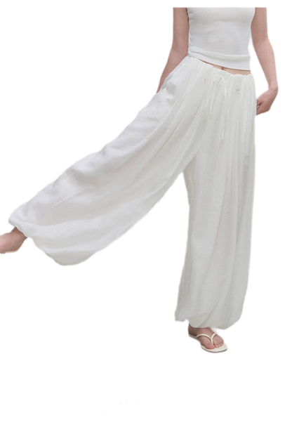 Pleated Balloon-Leg Tencel Trousers