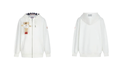 Áo hoodie oversized khóa kéo lót nỉ