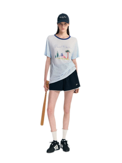 Lyocell Print T-Shirt