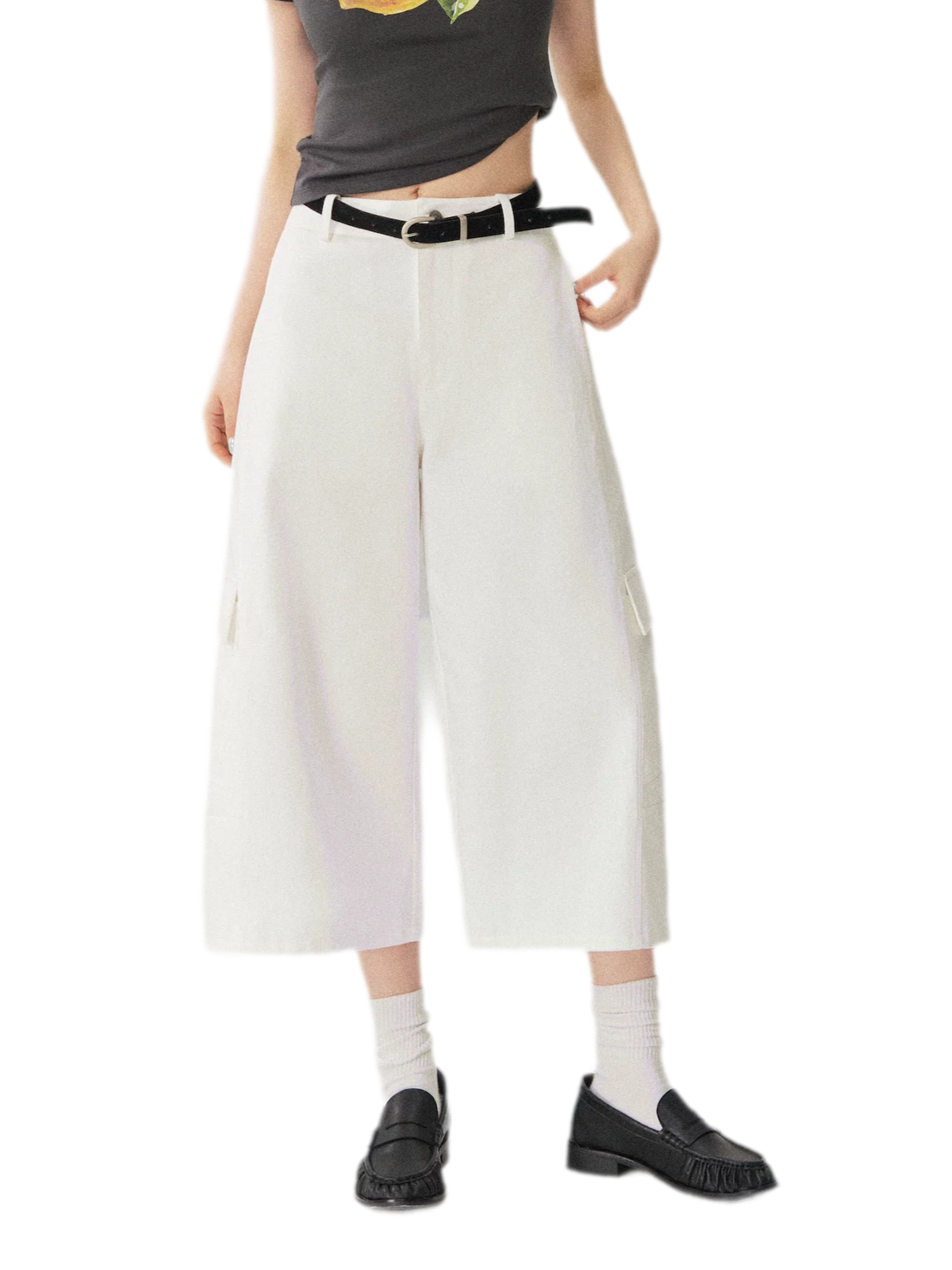 Utility Denim Capri Pants