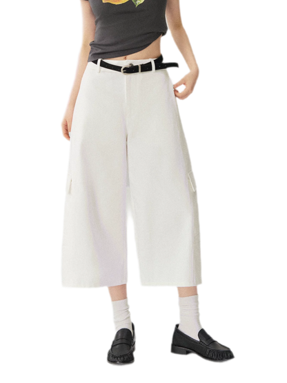 Utility Denim Capri Pants