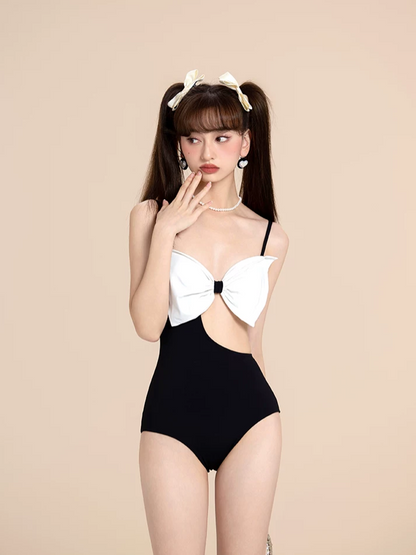 Cutout Bow One-Piece Swimsuit