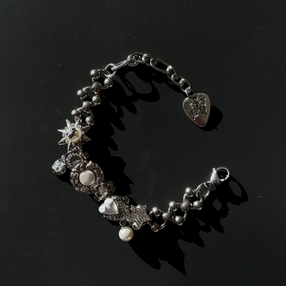 Sculptural Charm Titanium Bracelet