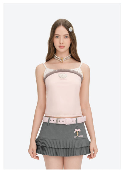 Two-Layer Tassel Camisole Vest