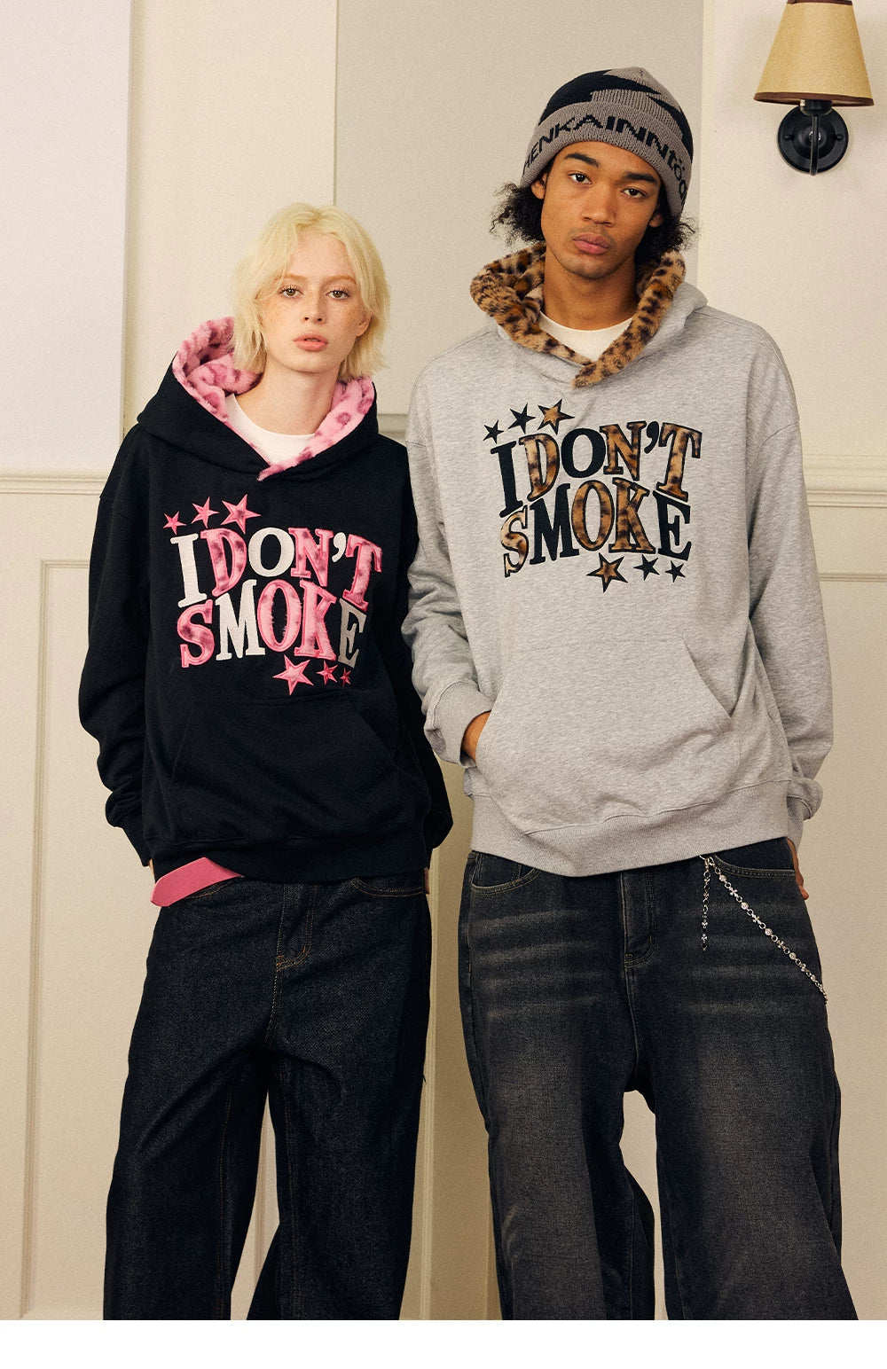 Fleece Faux-Fur Appliqué Hoodie