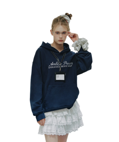 Embroidered Cotton Hooded Sweatshirt