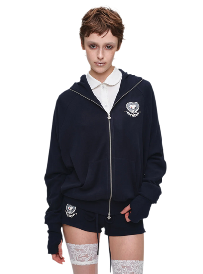 Brushed Knit Batwing Hoodie Set