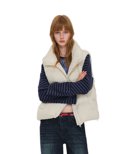 Lightweight Stand Collar Down Vest