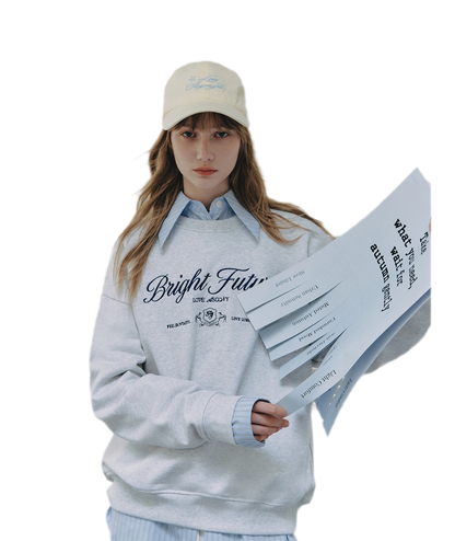 Embroidered Graphic Crewneck Sweatshirt