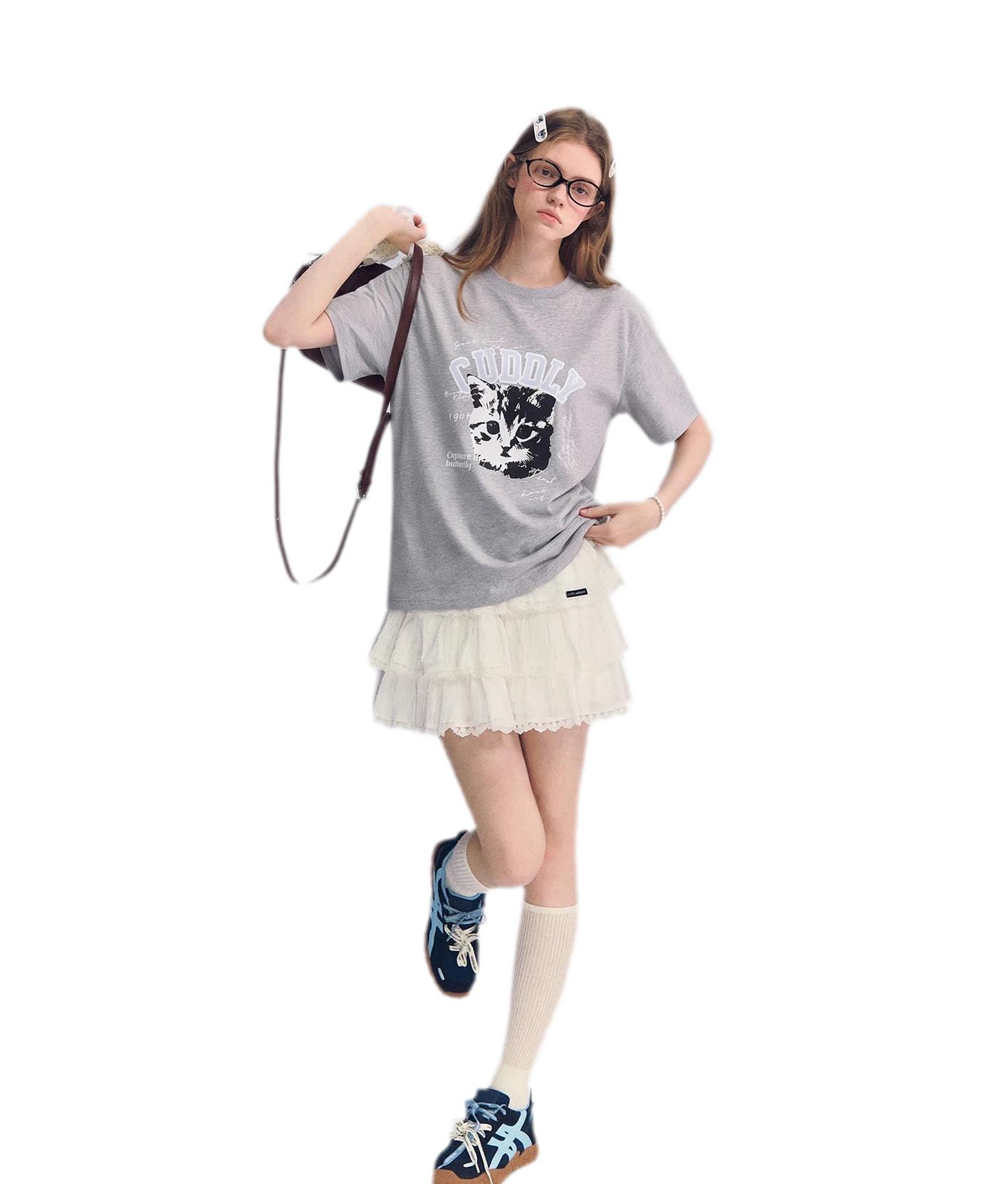 Cat Print Relaxed T-Shirt