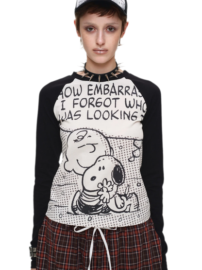 Contrast Raglan Graphic T-Shirt
