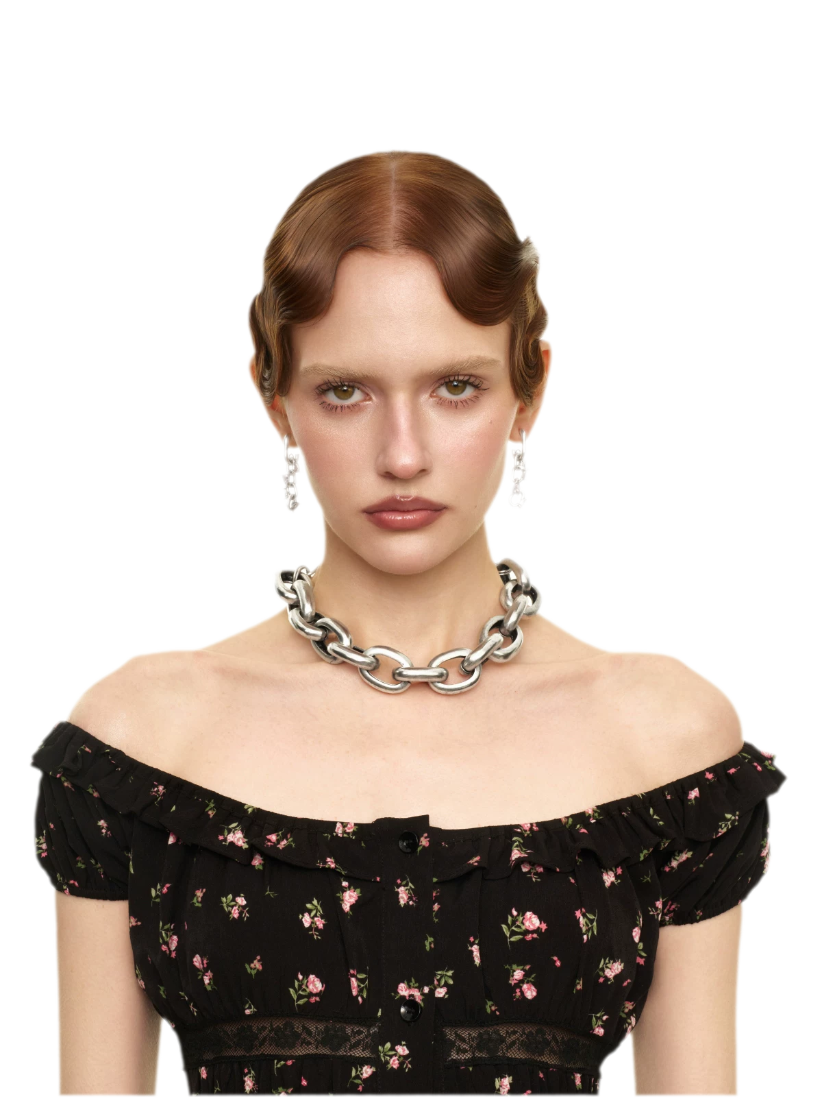 Oval Link Choker Necklace