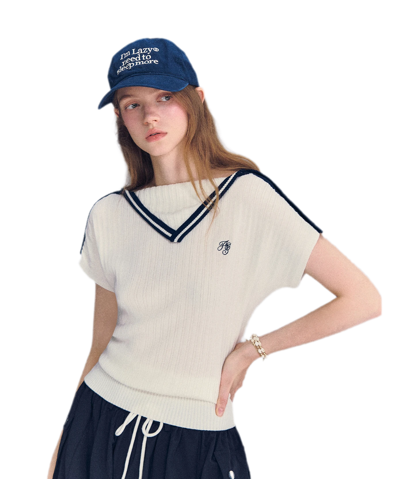 Contrast Trim Knit Top