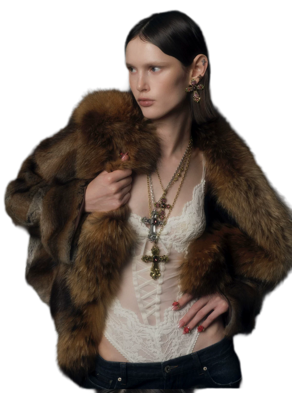 Намисто з підвіскою у вигляді барокового хреста