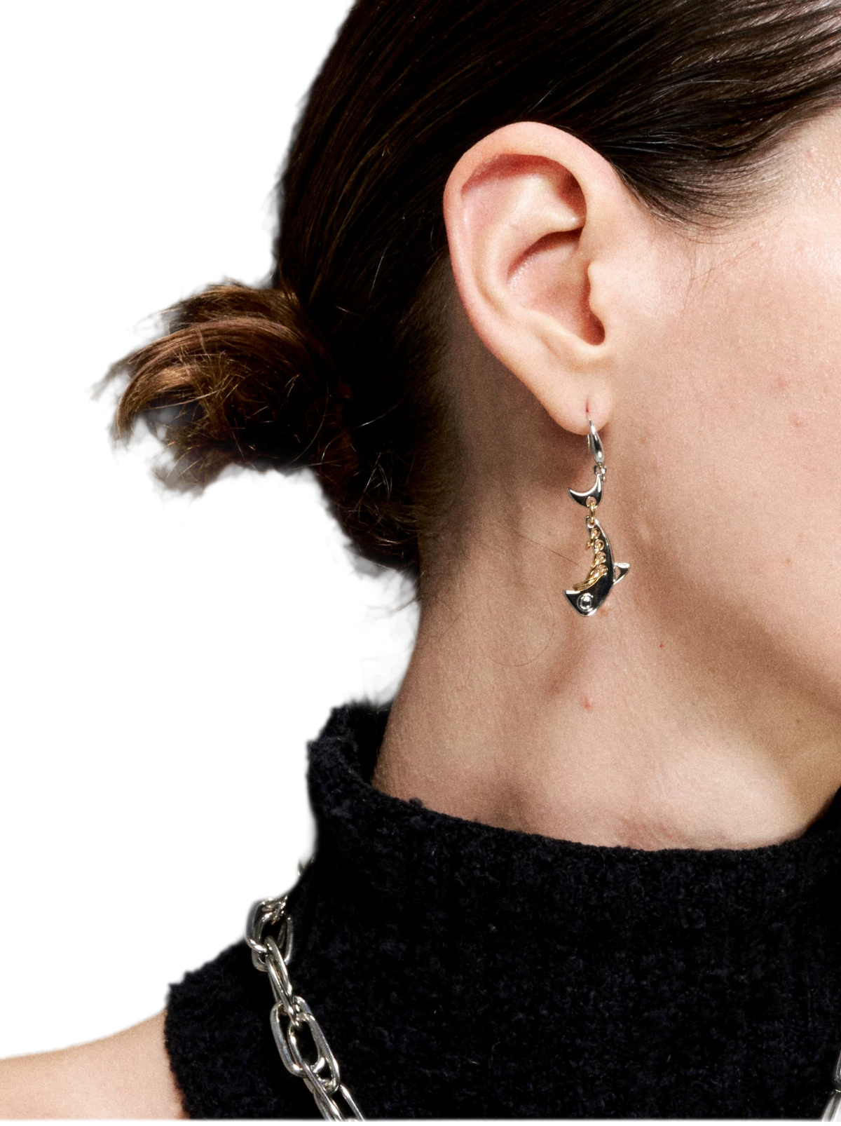 Vintage Fishbone Chain Earrings