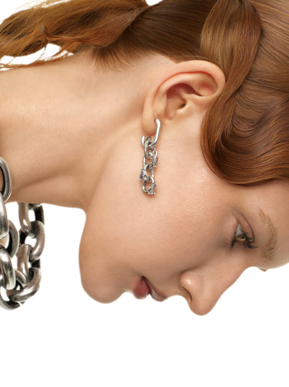 Vintage Silver Chain Earrings