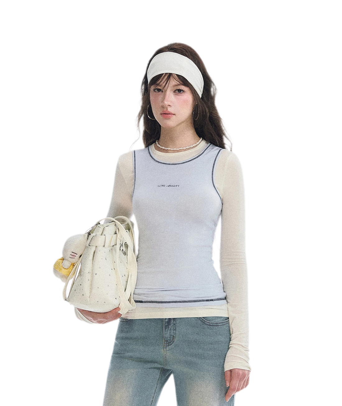 Contrast Trim Layered T-Shirt