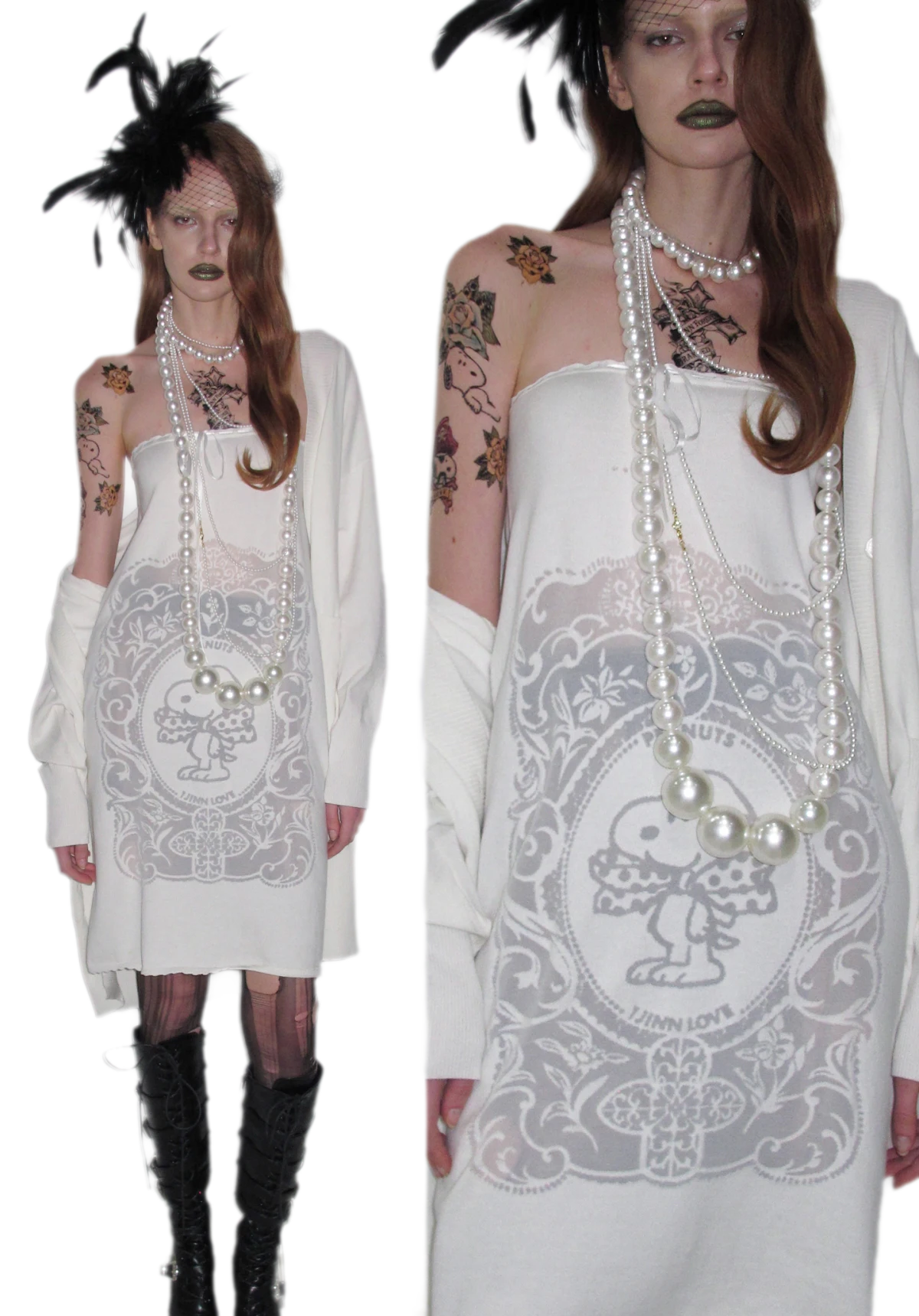 Burnout Frame Knit Cardigan