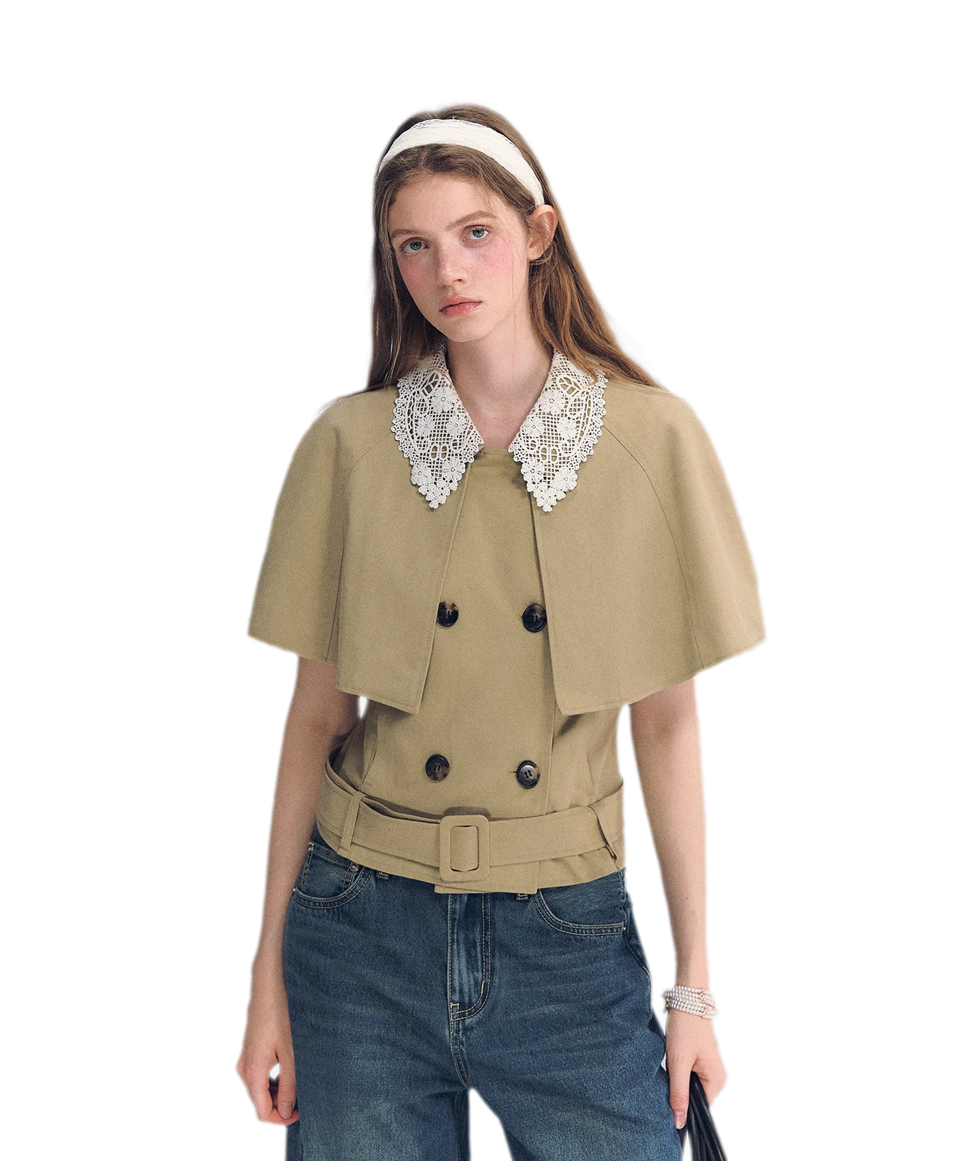 Detachable Lace Collar Cape