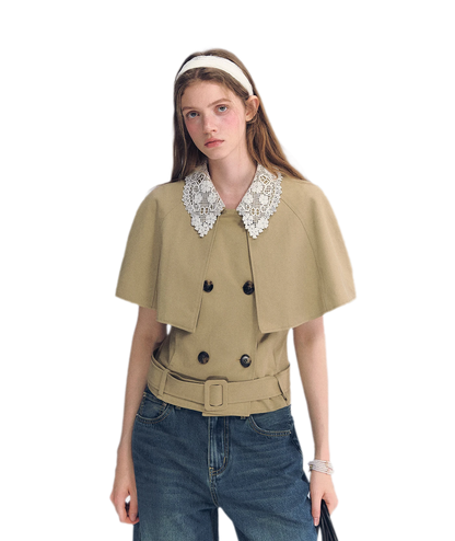 Detachable Lace Collar Cape