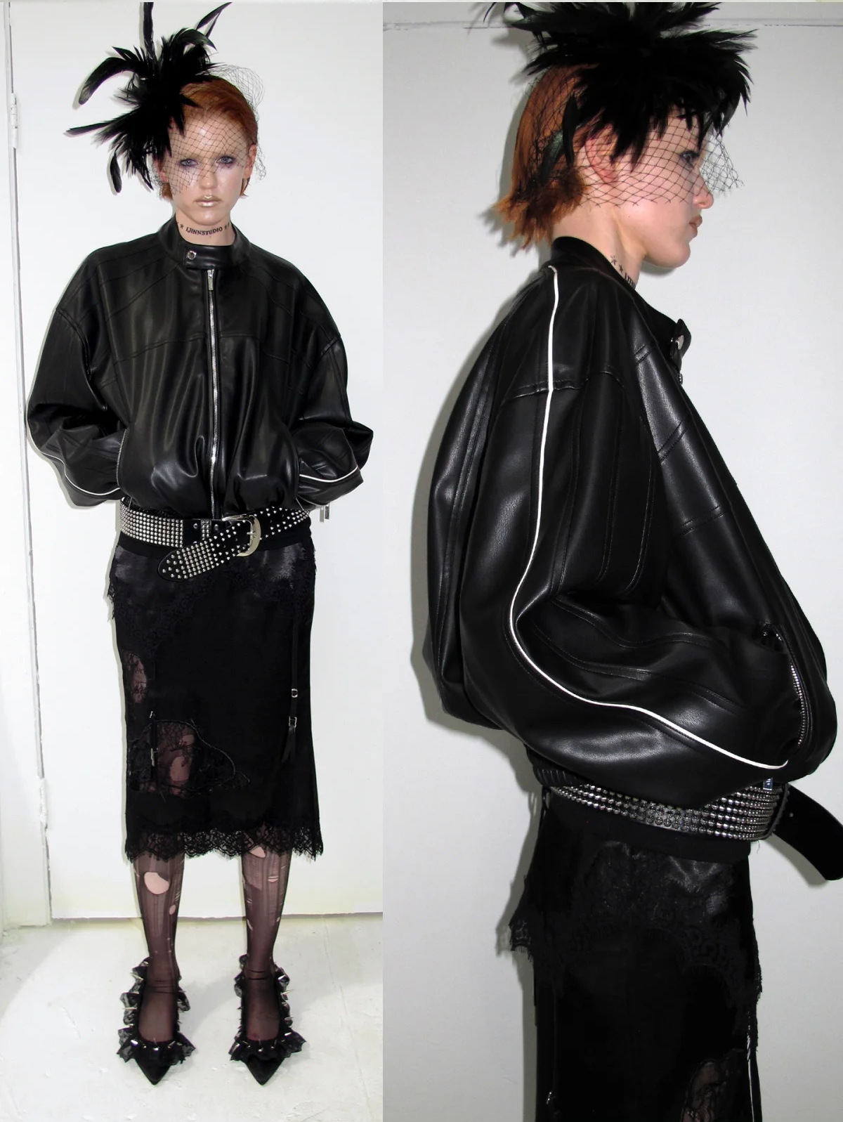 Glossy Satin Asymmetric Midi Skirt