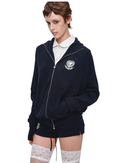 Brushed Knit Batwing Hoodie Set
