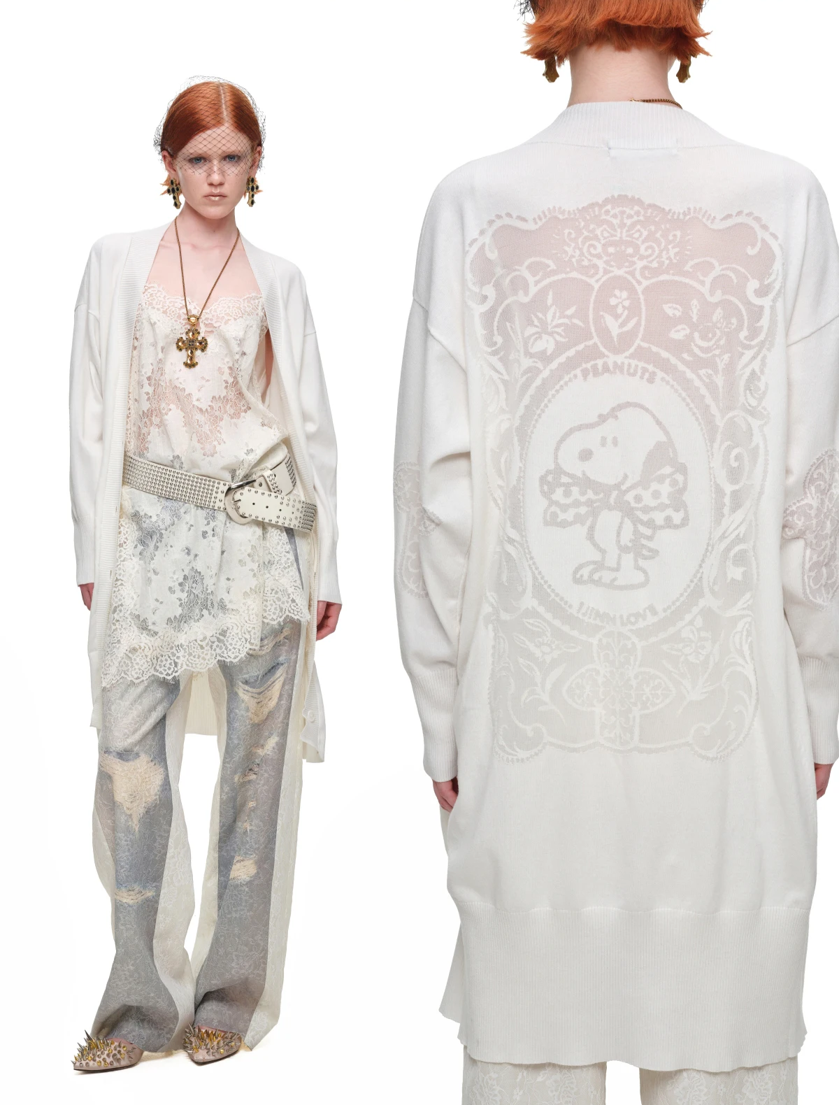 Burnout Frame Knit Cardigan