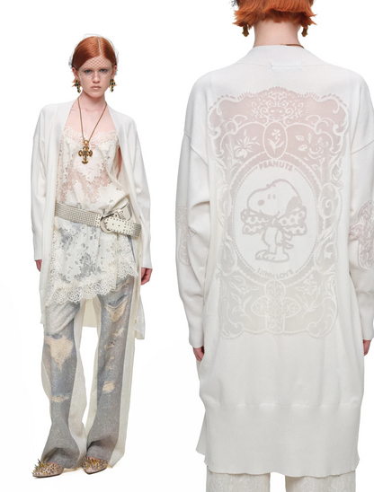 Burnout Frame Knit Cardigan