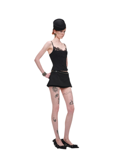 Structured A-Line Mini Skirt