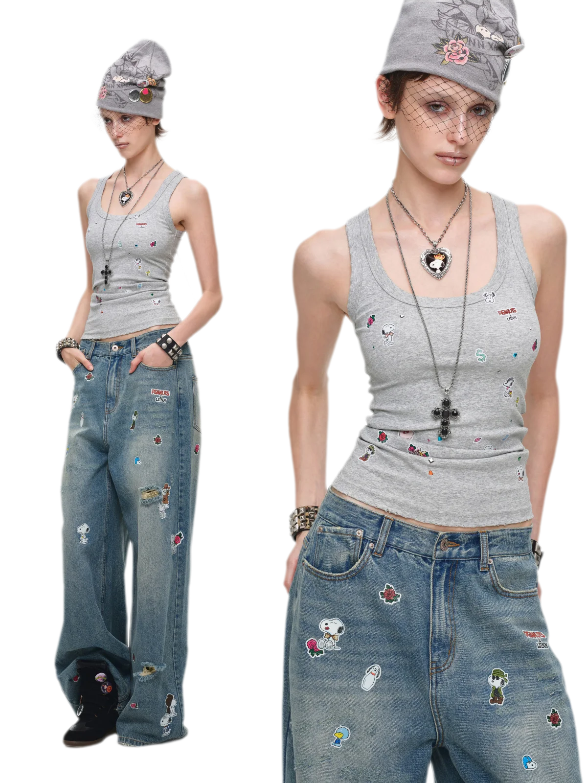 Washed Ribbed Scoop-Neck Tank