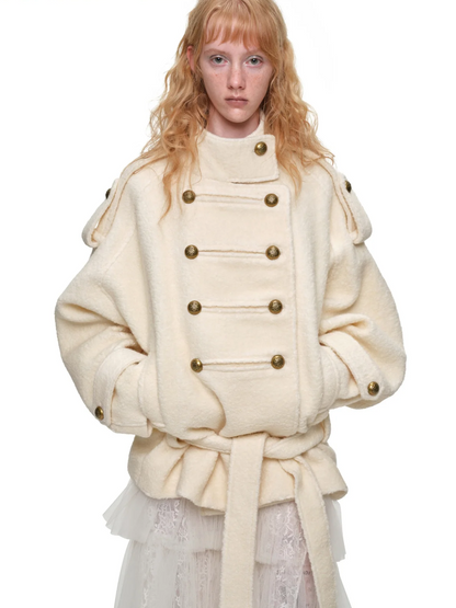 Wool Blend Napoleon Coat