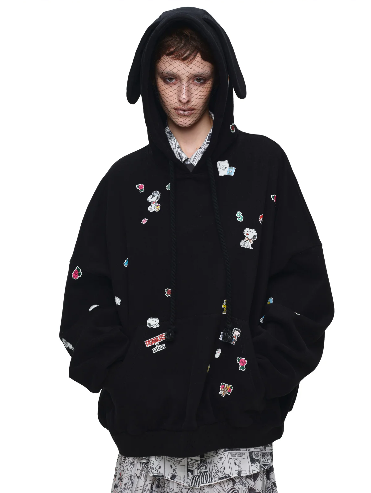 Brushed Oversized Graphic Hoodie
