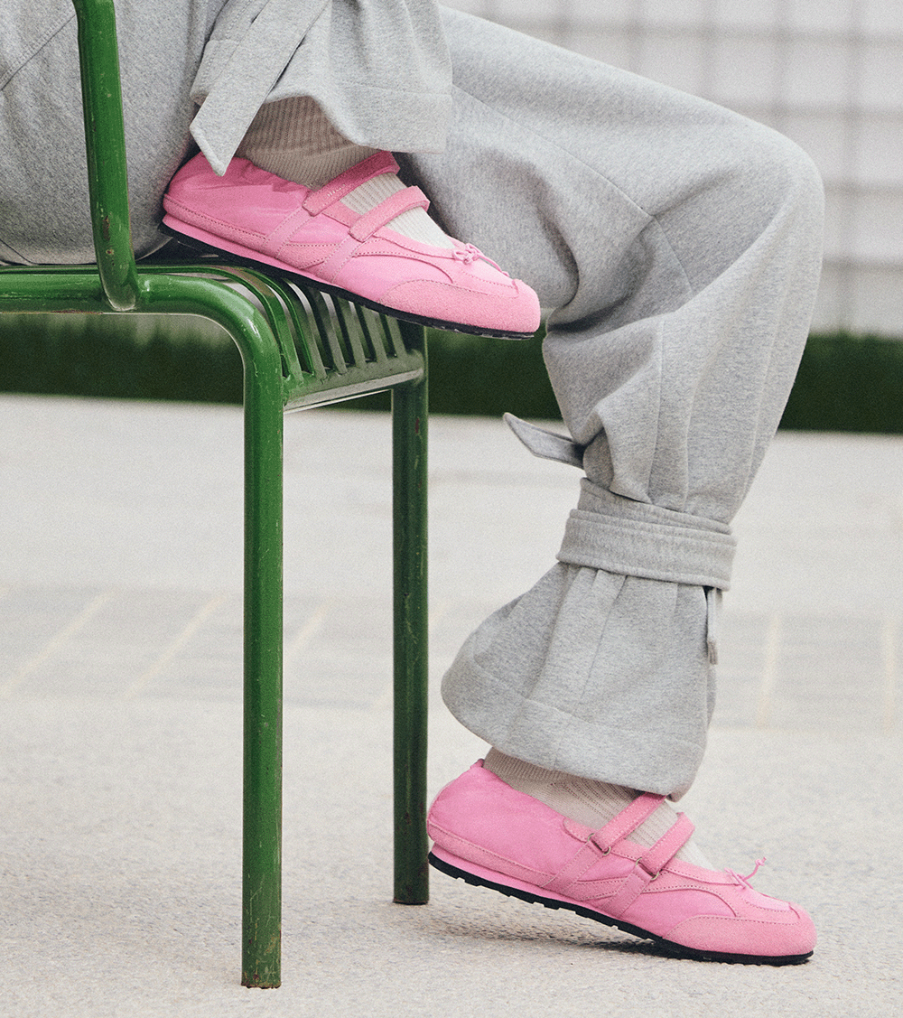Ruched Ballet Strap Shoes