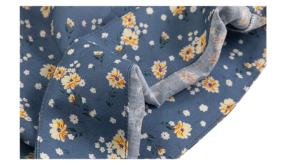 Blue Floral Tencel Dress