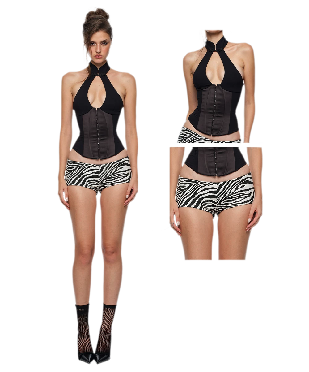 Halter Corset Cheongsam Top