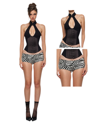 Halter Corset Cheongsam Top