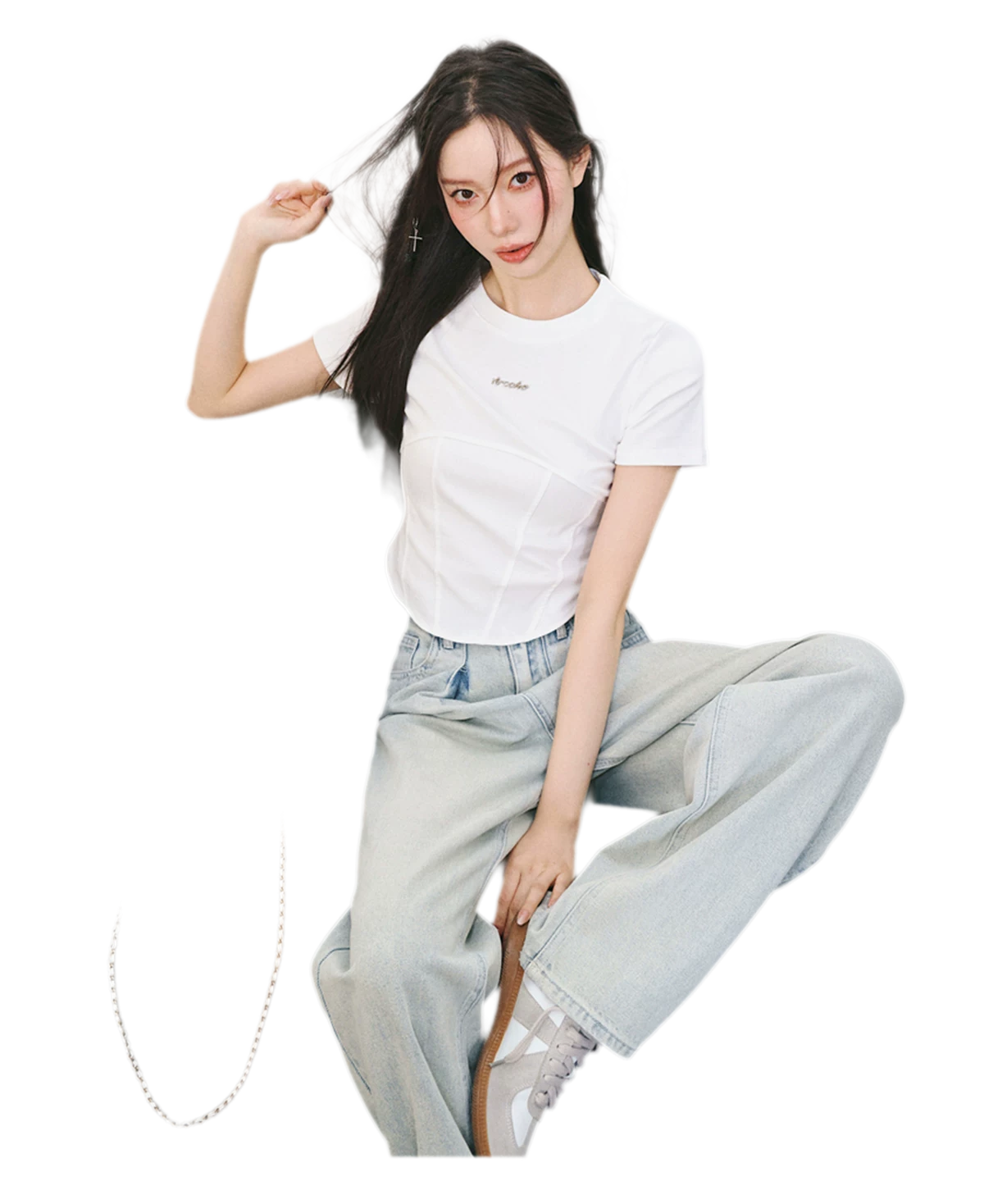 Cropped Seam T-Shirt