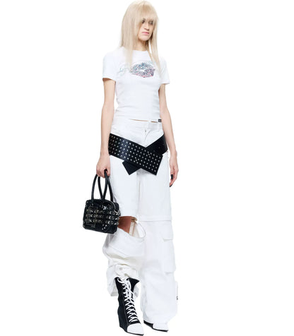 Rhinestone Graphic Slim Tee