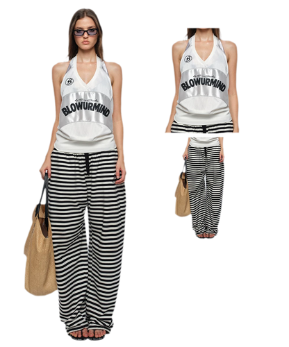 Logo Backless V-Neck Tank