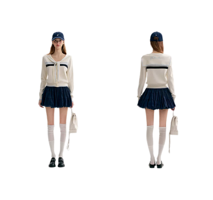 Lace Sailor Tie Cardigan