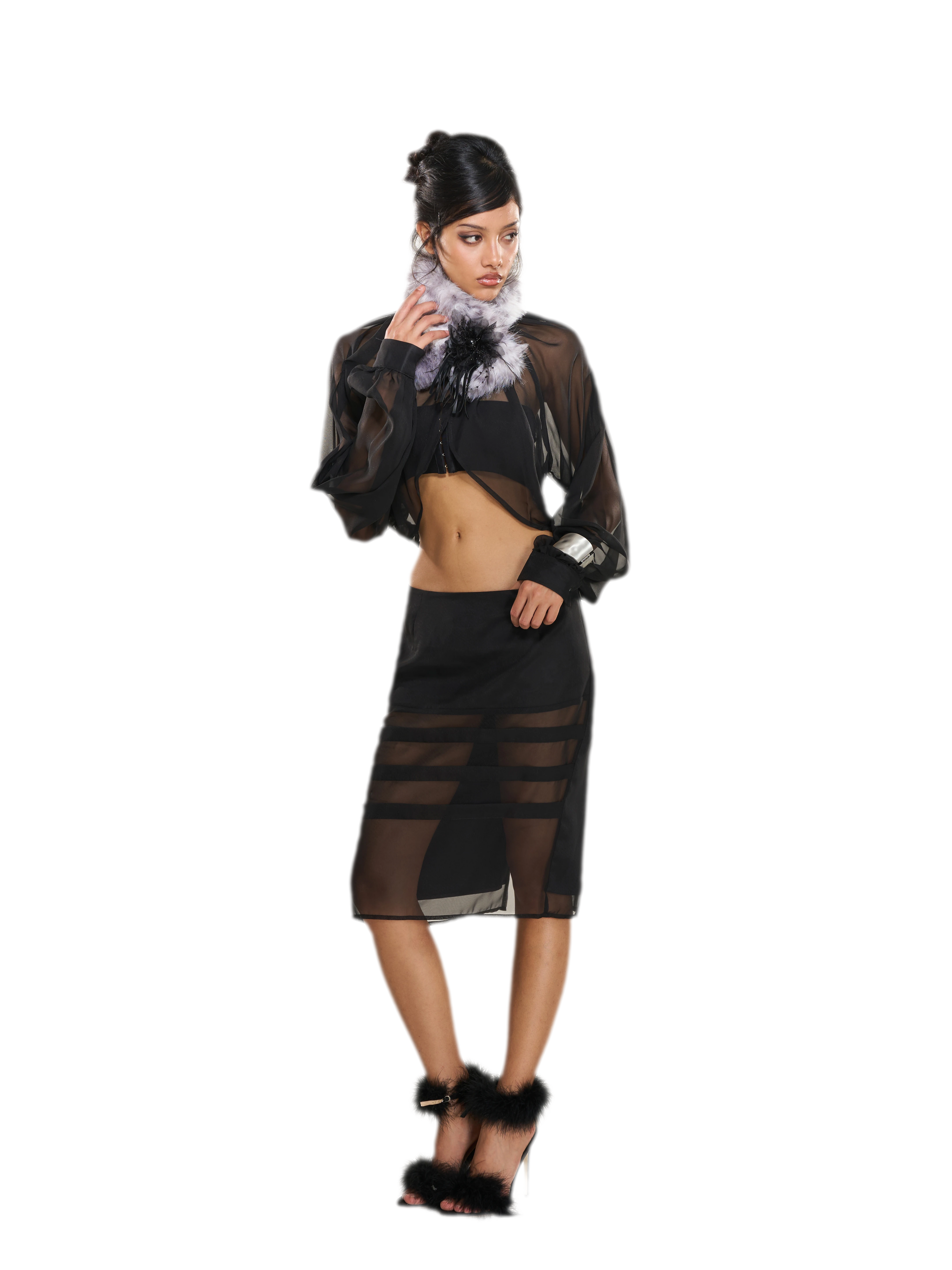 Stretch Button Bandeau Top
