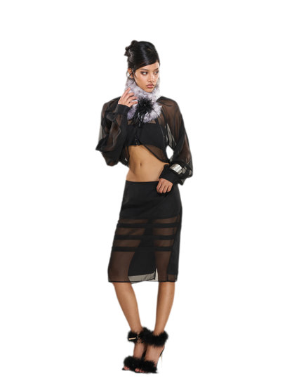 Stretch Button Bandeau Top