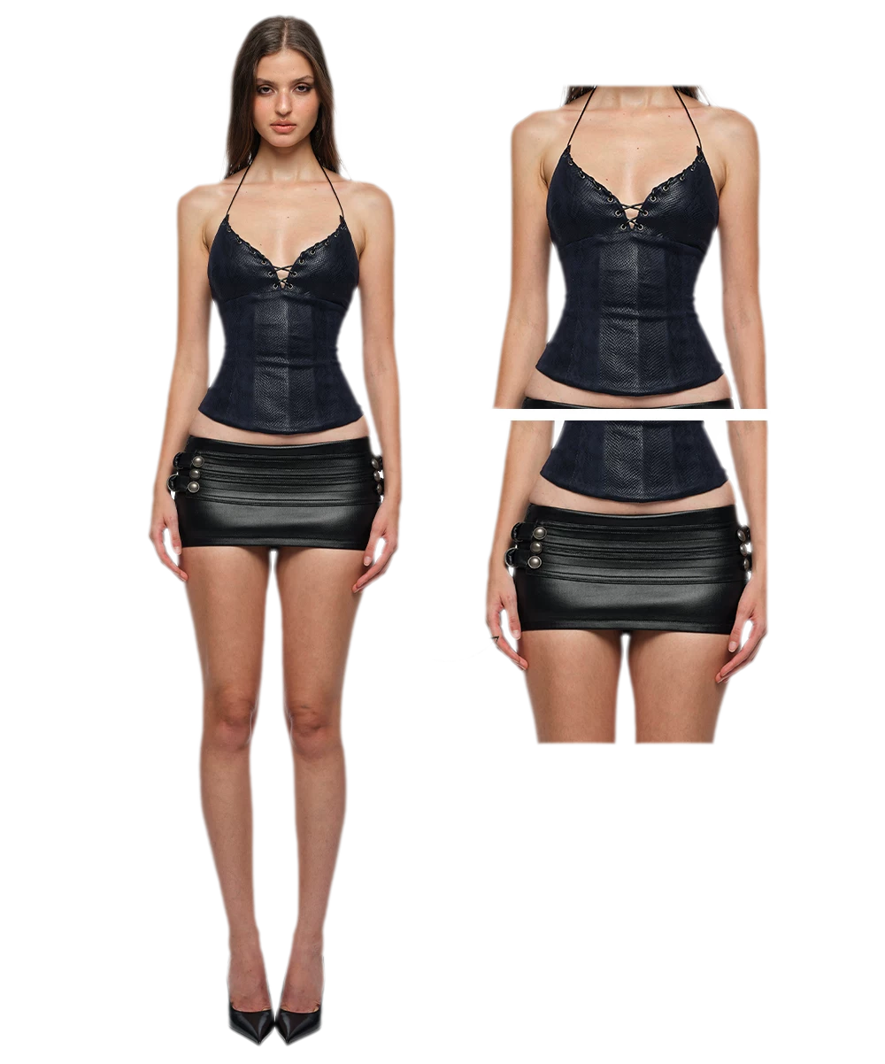 Deep Blue Corset Top