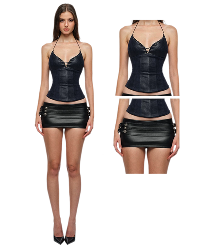 Deep Blue Corset Top