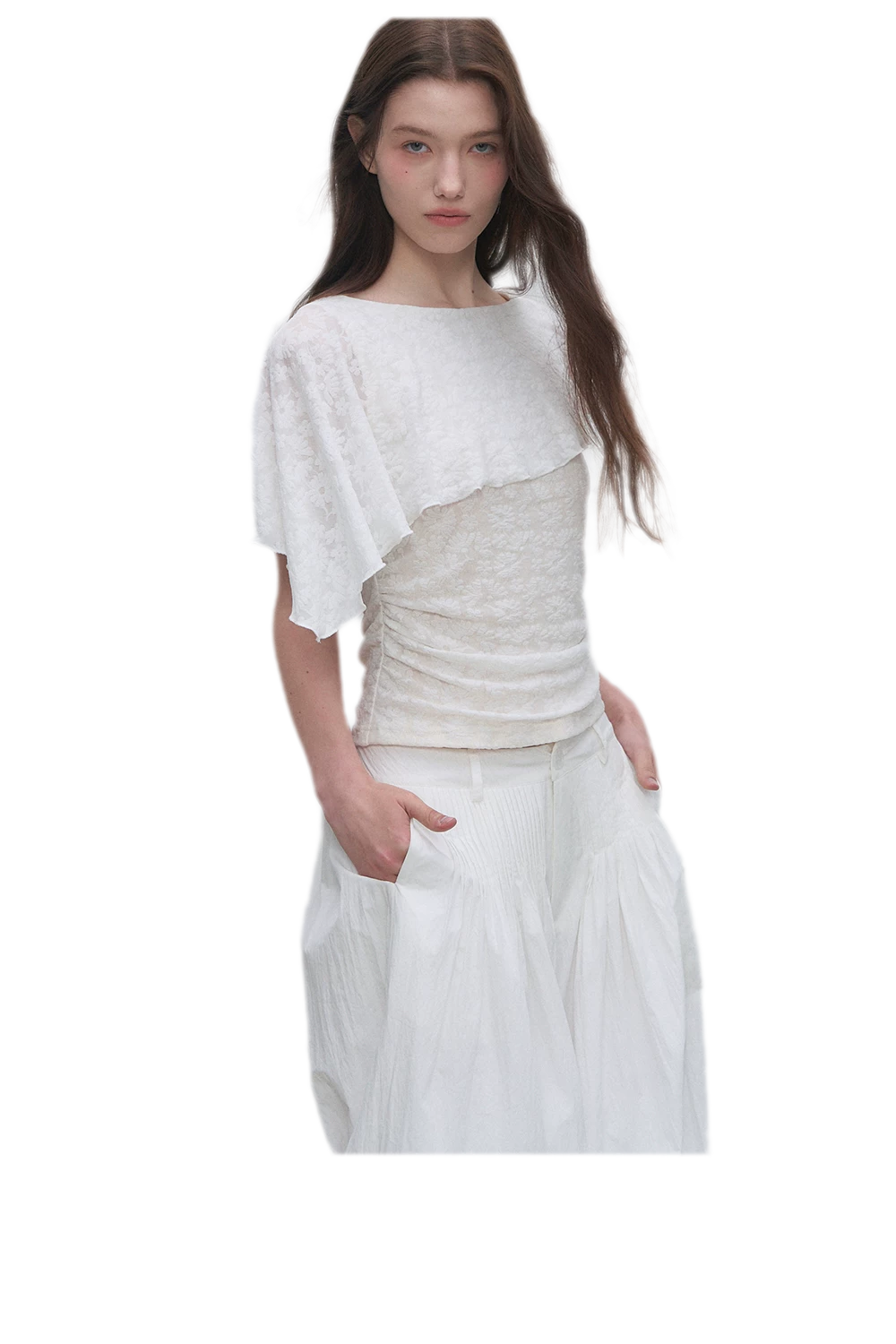 Jacquard Cape Top
