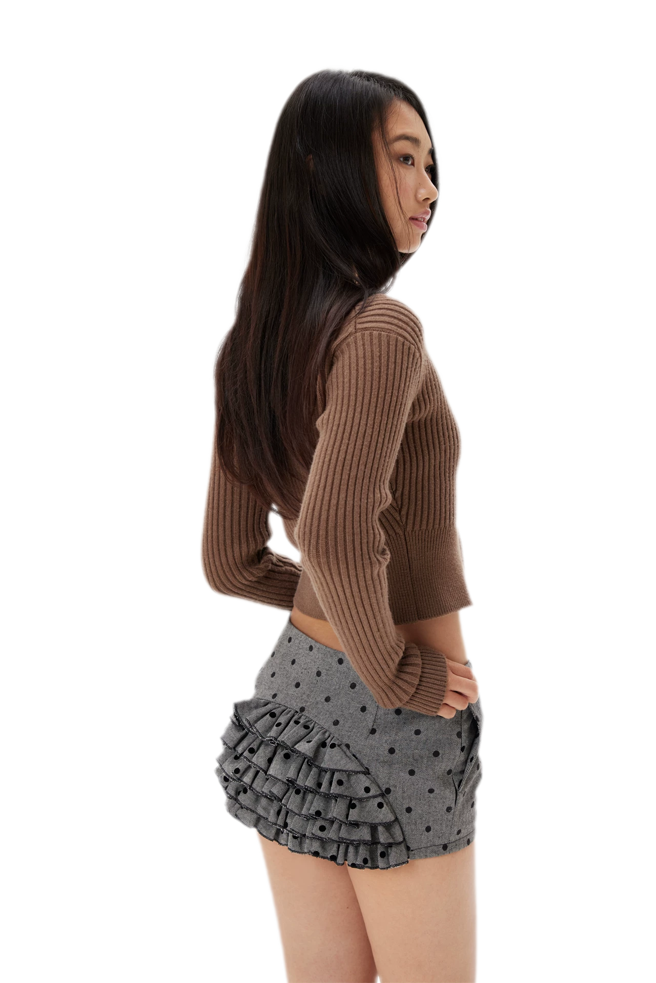Ruffled Low-Rise Mini Skort