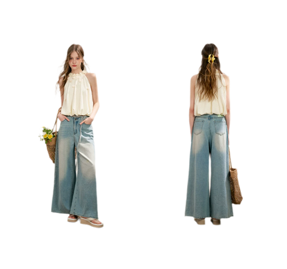 Halter A-Line Top with Floral Texture