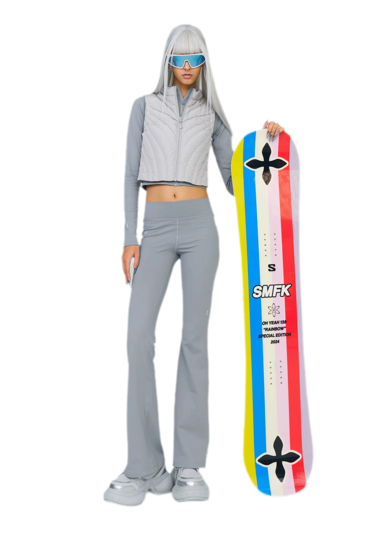 SMFK Abstract Grid Graphic Snowboard – DHL Express Shipping, Duties &amp; Taxes Included